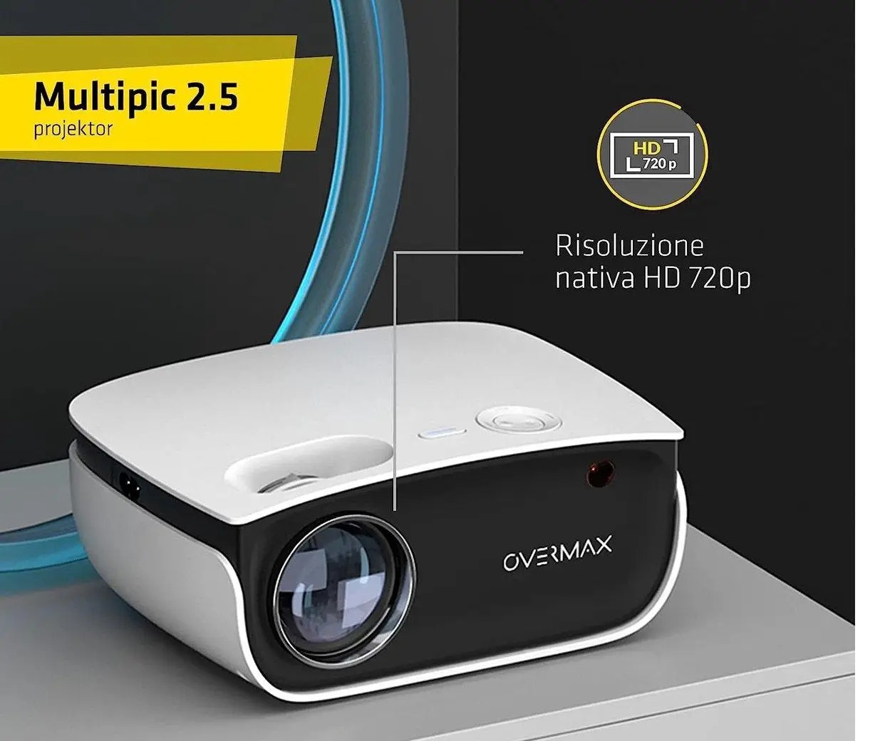 Проектор Overmax Multipic 2.5 (OV-MULTIPIC 2.5): идеальный выбор для личного кинотеатра и презентаций
  \